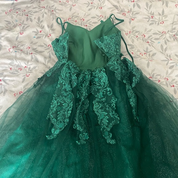 Pretty Green Prom Dress - Picture 3 of 6